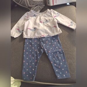 GAP White and Blue Matching Set for Effortless Style Size 3-6 Months